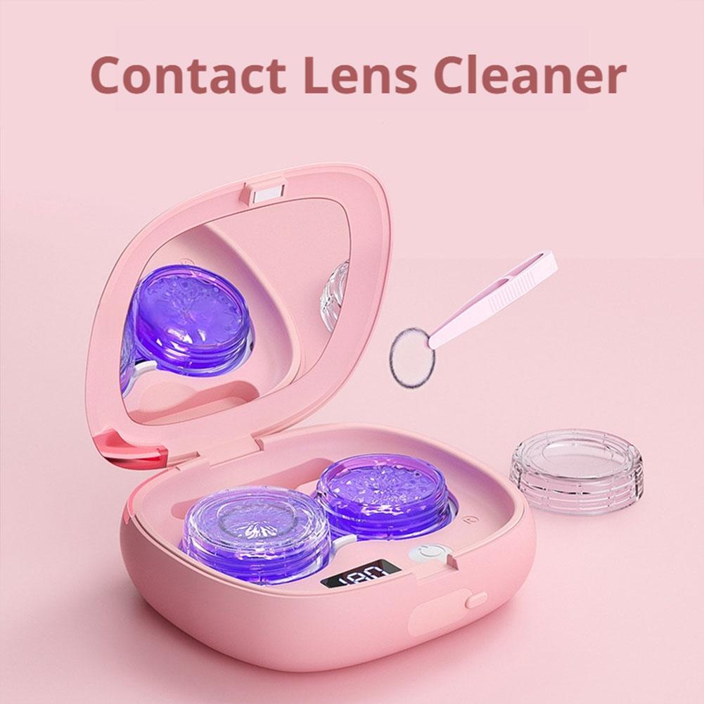 Travel Accessories Gear - Ultrasonic Contact Lens Cleaner Rechargeable Automatic