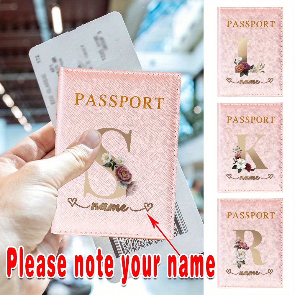 Travel Accessories Personalised - Personalized Name/Text Synthetic Leather Passport Holder