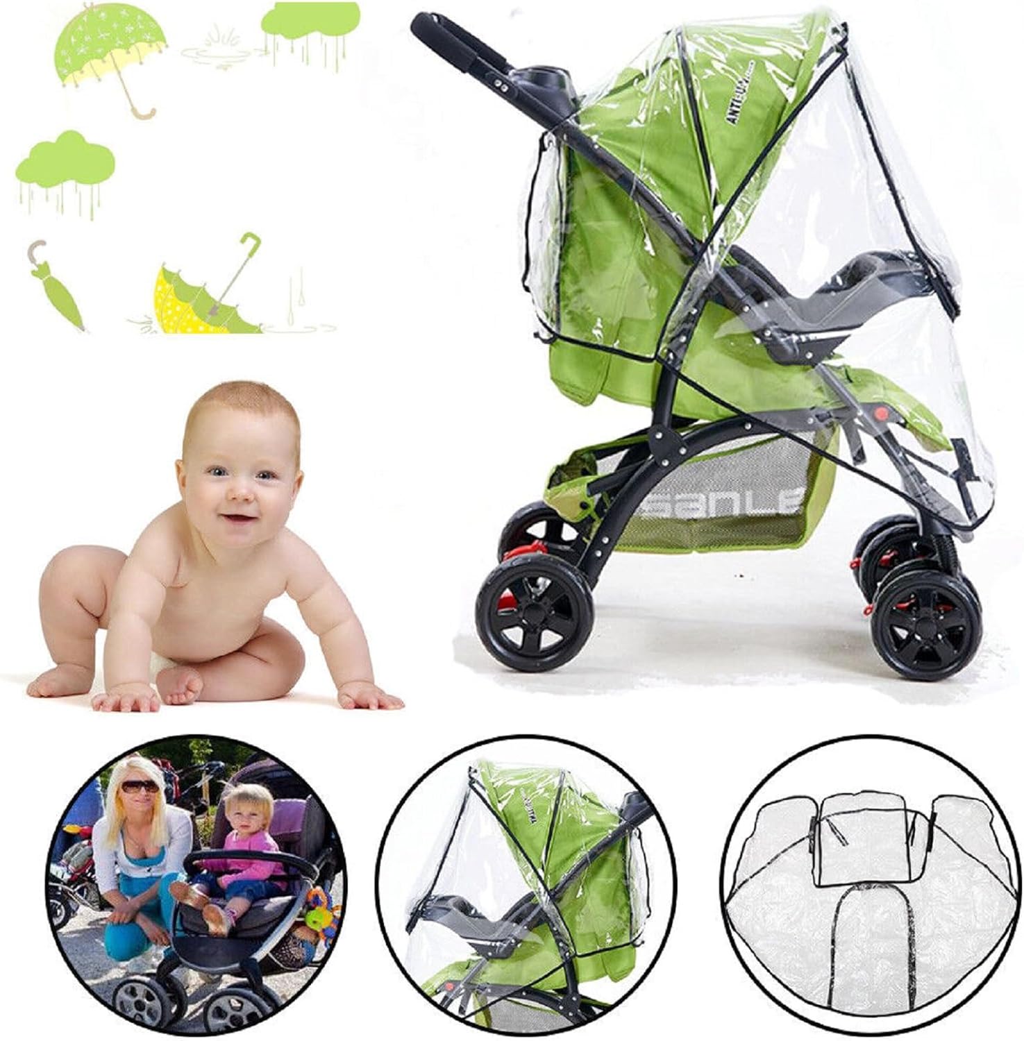 Travel Accessories With Baby - Baby Stroller Rain Cover, Universal Travel