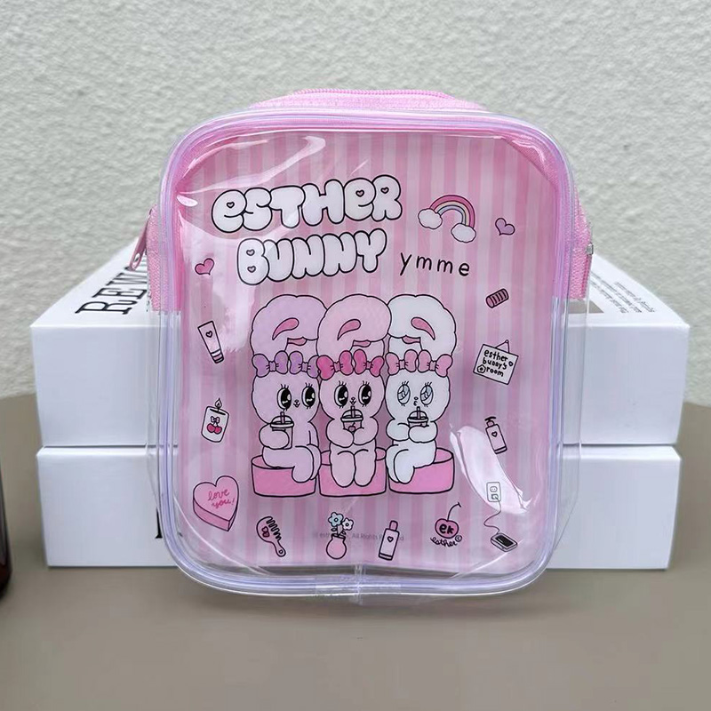 Travel Accessories For Japan - Cute Esther Bunny Transparent Makeup Bag