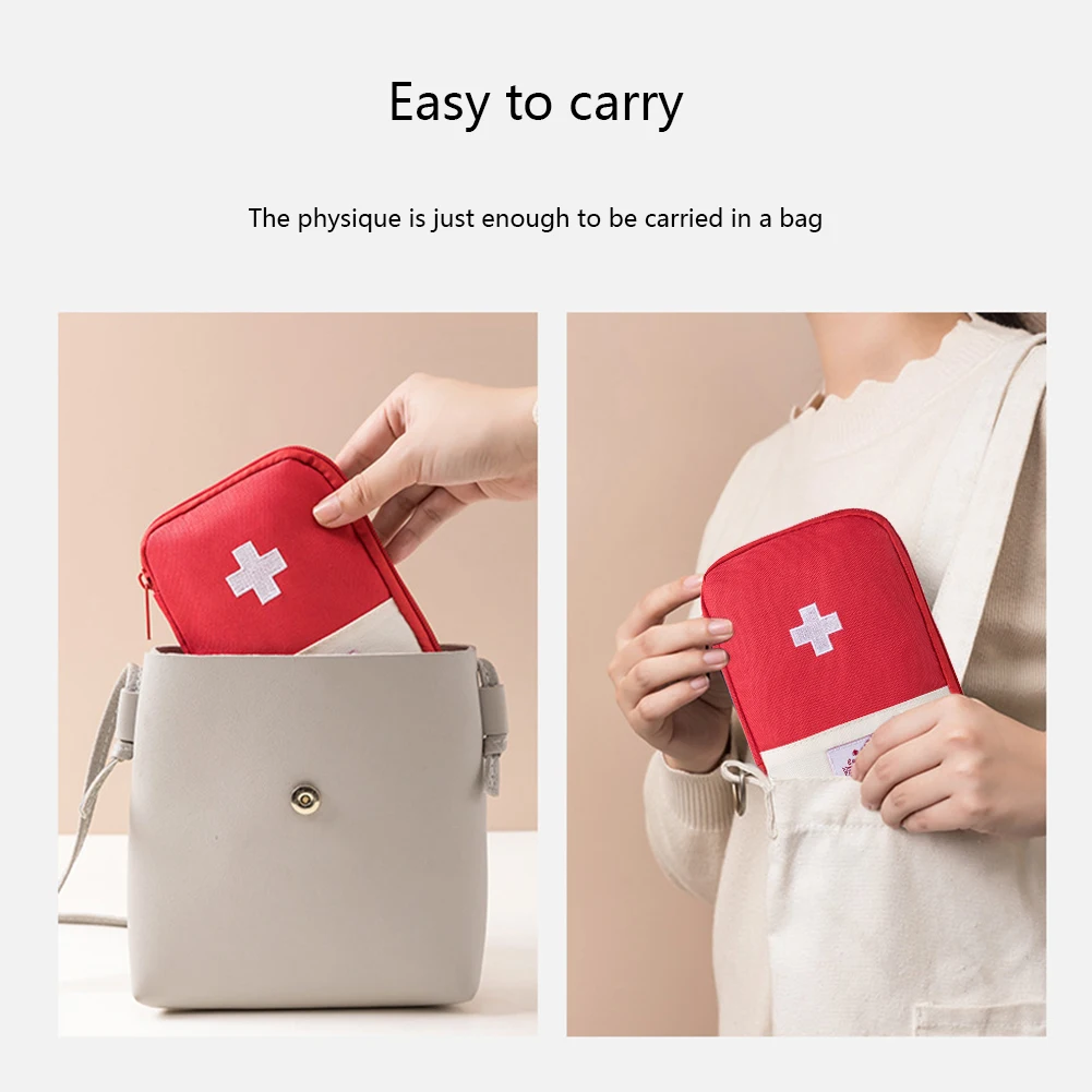 First Aid Travel Kit - Mini Travel Medicine Bag Portable Emergency