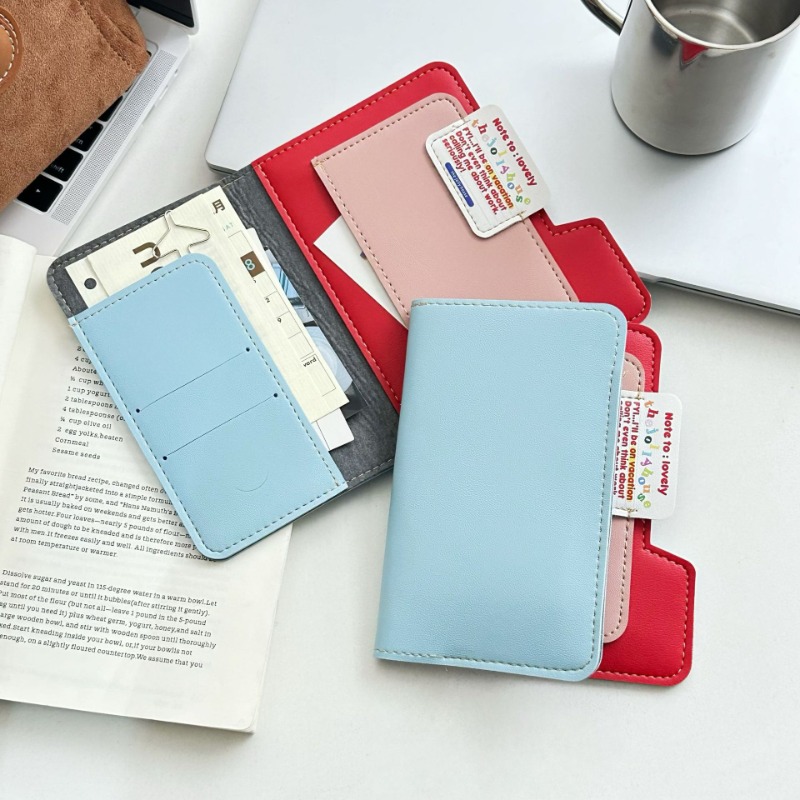 Travel Accessories Comfort - Ins Color Block Passport Holder Multi-Function