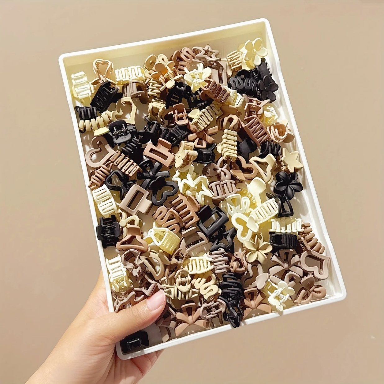 Travel Accessories For 6 Year Old - 5/10/20/30pcs Beige Mixed Pack Small Clips,