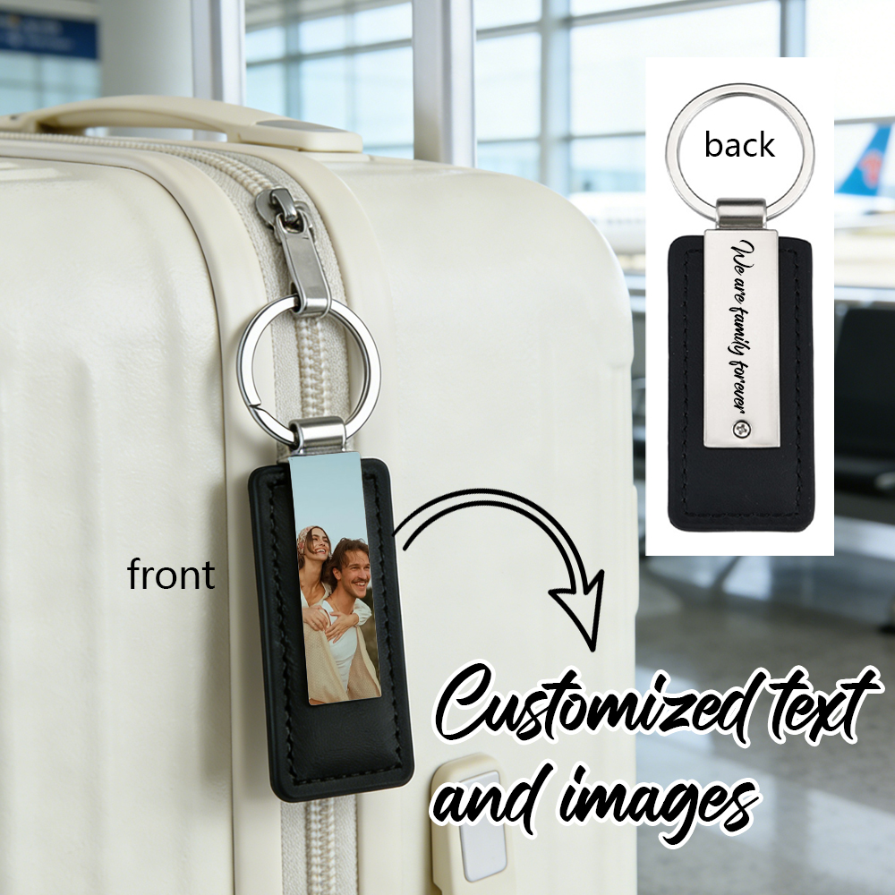 Travel Accessories Personalised - Customized Double-Sided Leather Alloy Luggage Tag