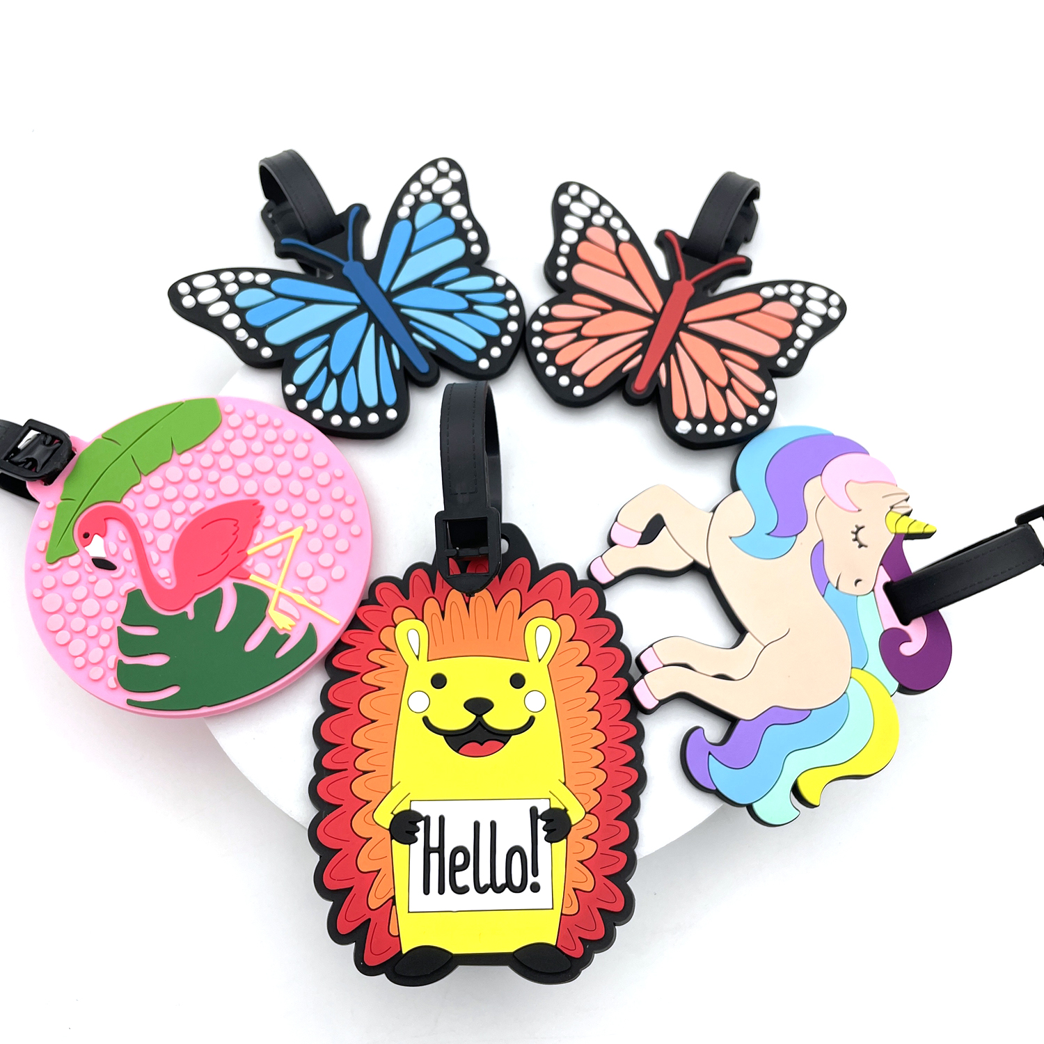Travel Accessories Gear - 1PC PVC Soft Rubber Luggage Tags