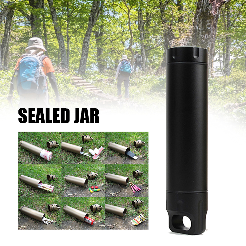 First Aid Travel Kit - Outdoor Survival Bottle Aluminum Multifunctional Container