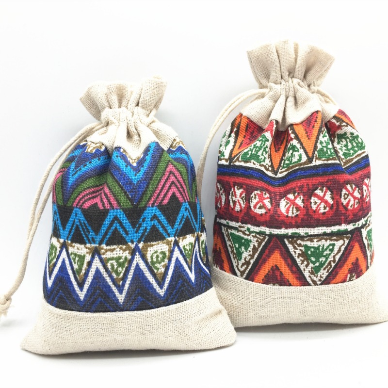 Ethnic Style Drawstring Bag Je - Cable Organizer Travel recensione e prezzo