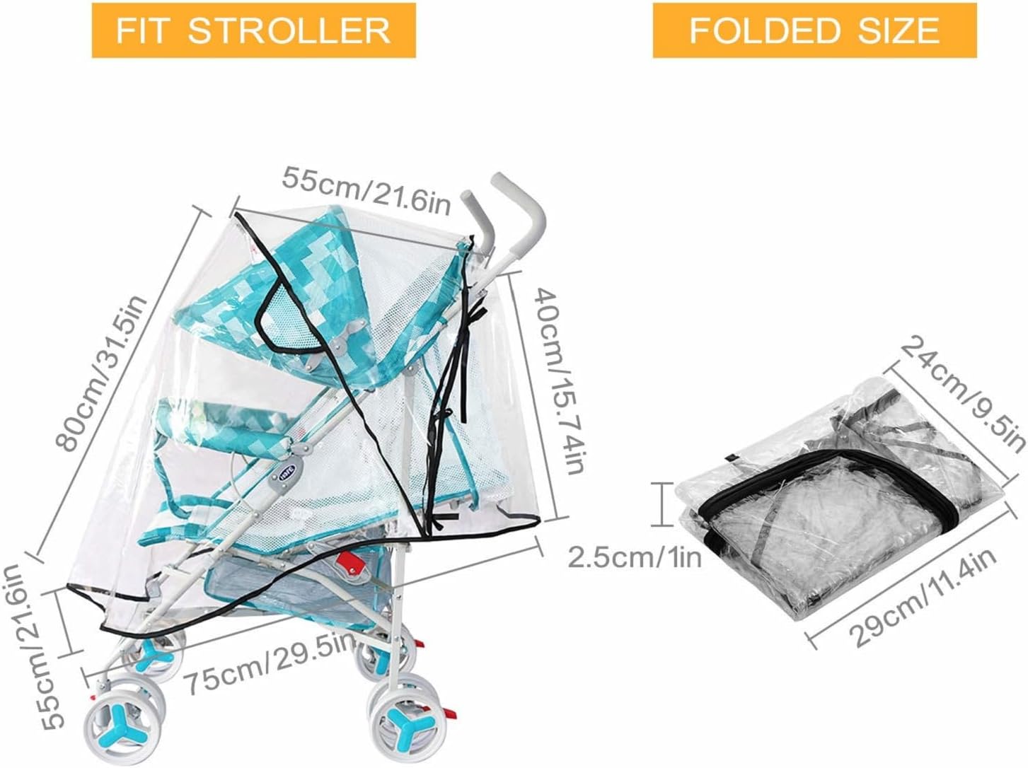 Baby Stroller Rain Cover, Univ - Travel Accessories With Baby recensione e prezzo