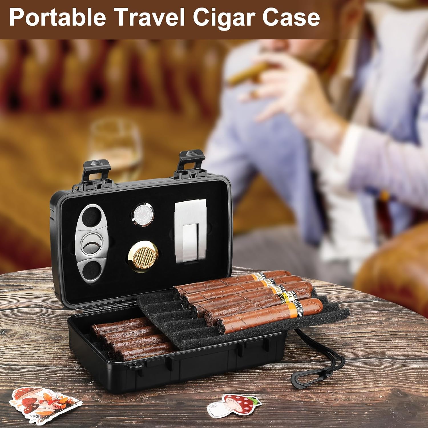 Portable Cigar Humidor Holds 1 - Travel Accessories recensione e prezzo